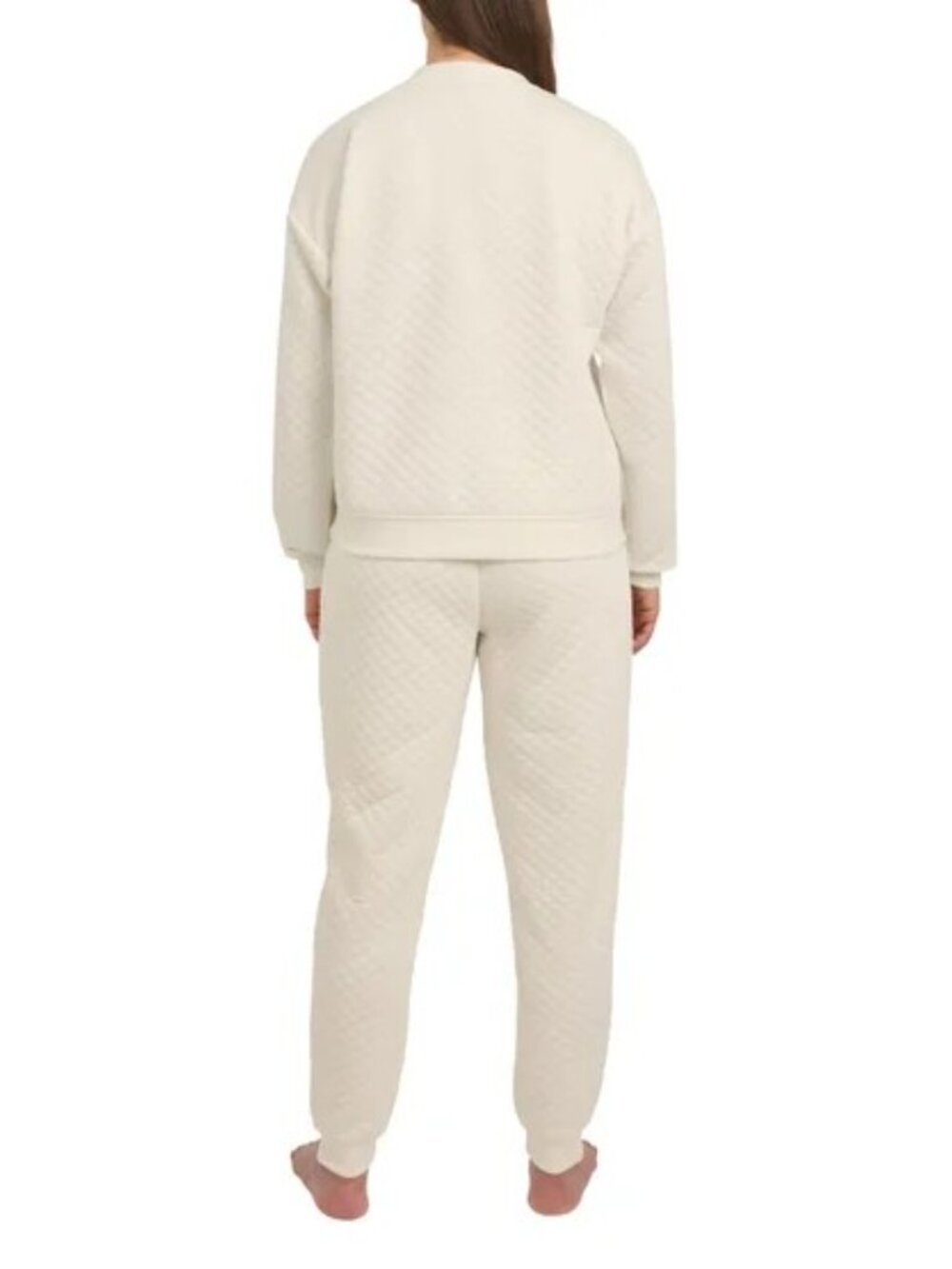 LAND'S END QUILTED 2-PIECE LOUNGE SET COLORCREAM - Picture 3 of 5